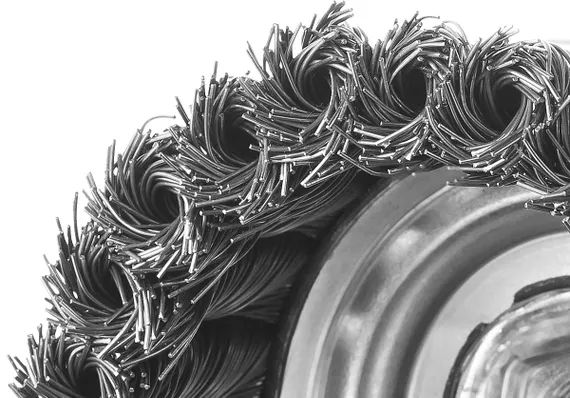 ЗУБР 100 мм, жгутированная стальная проволока 0.5 мм, усиленная чашечная щетка-крацовка для УШМ, Профессионал (3527-100)