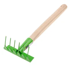 Грабли витые 6 - зубые, 120 х 390 мм, стальные, деревянная рукоятка, Агроном, Сибртех