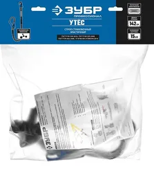 ЗУБР УТЕС стальные карабины с полимерным покрытием, эластичный, 1,42м, разрывной ленточный амортизатор, одноплечный строп, Профессионал (11595)