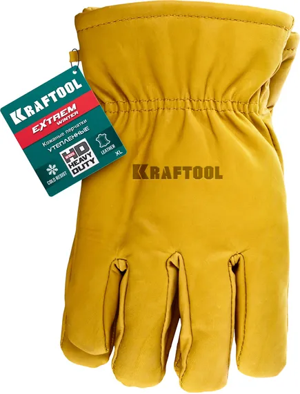 KRAFTOOL EXTREM Winter, XL (10) утеплённые кожаные рабочие перчатки (1137-XL)