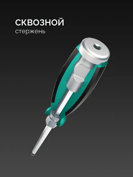 KRAFTOOL IMPACT 13 шт, сквозной стержень Cr-Mo, набор ударных отверток (25035)