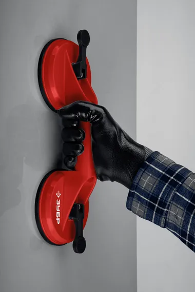 ЗУБР 80 кг, пластмассовый, двойной, стеклодомкрат на присоске (33724-2)