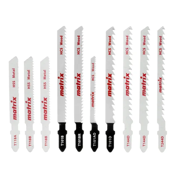 Набор полотен для электролобзика универсальный, 10 шт, T-SET1001 Matrix