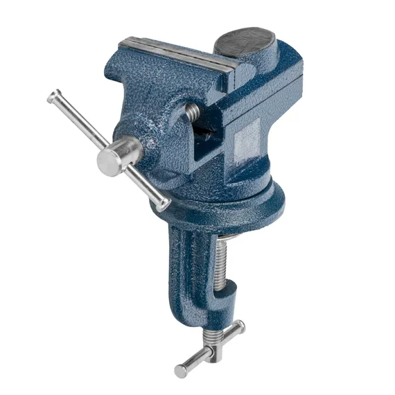 Тиски слесарные, настольные, поворотные, ширина рабочих губок 65 мм, наковальня Сибртех