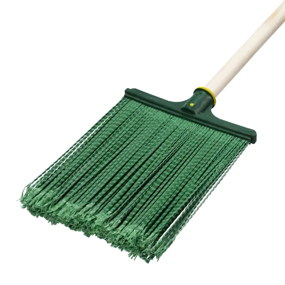 Метла полипропиленовая, 270 х 260 х 1490 мм, плоская распушенная, деревянный черенок, Сибртех