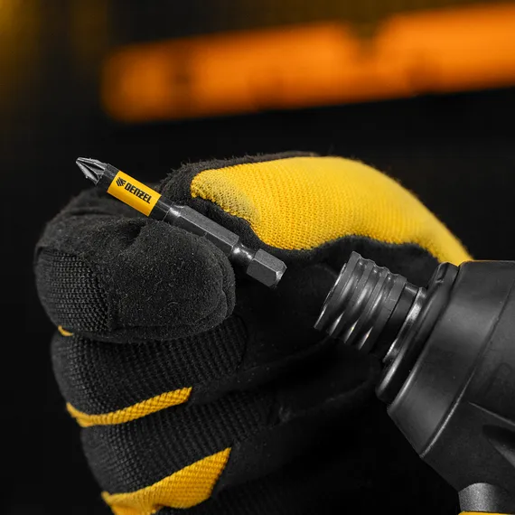 Набор бит комбинированный 3 шт., PZ1, PZ2, PZ3, 50 мм, сталь S2 Denzel