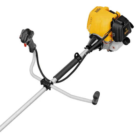 Триммер бензиновый DTL-31-4T, 4-тактный, 31 см3, неразъемная штанга, состоит из 2 частей Denzel
