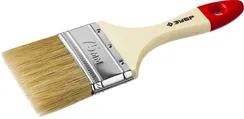 ЗУБР УНИВЕРСАЛ, 75 мм, 3″, светлая натуральная щетина, деревянная ручка, все виды ЛКМ, плоская кисть (4-01003-075)