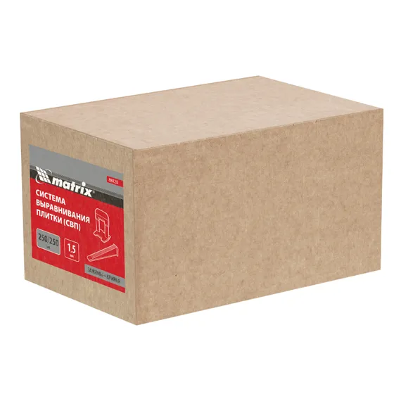 Комплект зажим + клин для системы выравнивания плитки СВП Ворота, 250/250 шт. в коробе Matrix