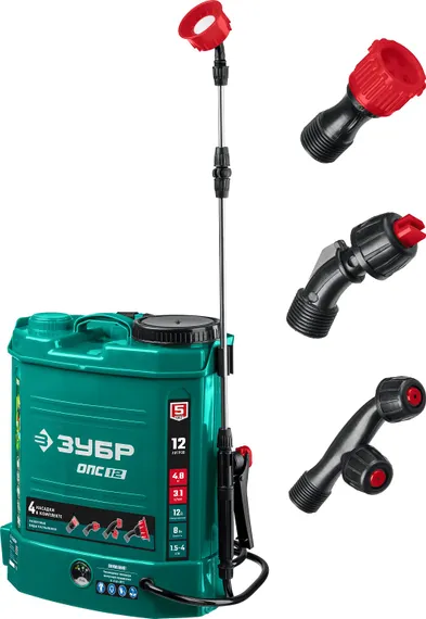 Аккумуляторный опрыскиватель ЗУБР 12 л, (ОПС-12)