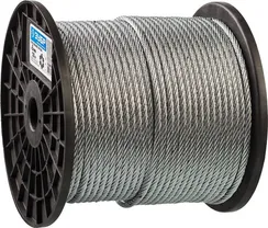 ЗУБР DIN 3055, свивка 6 x 7 + FC, 6 мм, L 120 м, стальной трос, Профессионал (4-304110-06)