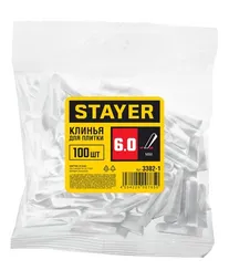 STAYER 6 мм, 100 шт, малые клинья для плитки (3382-1)