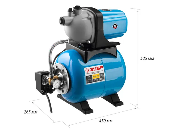 Автоматическая насосная станция ЗУБР 1200 Вт, бак 20 л, (НАС-М3-1200)