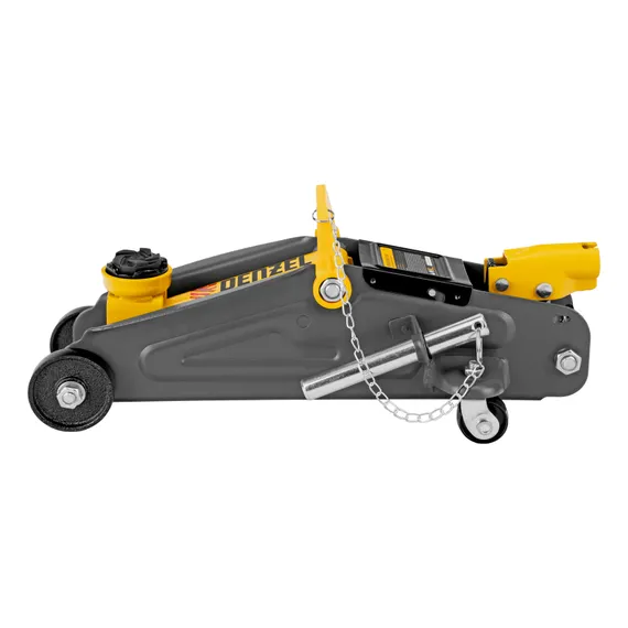 Домкрат гидравлический подкатной с фиксатором, 2 т, 130-330 мм Denzel