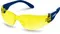 ЗУБР БАРЬЕР, открытого типа, жёлтые, облегчённые, стекло устойчивое к царапинам и запотеванию, защитные очки, Профессионал (110488)
