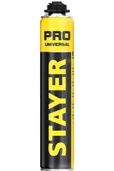 STAYER PRO, 750 мл, пистолетная, выход до 35 л, всесезонная, монтажная пена, Professional (41135)