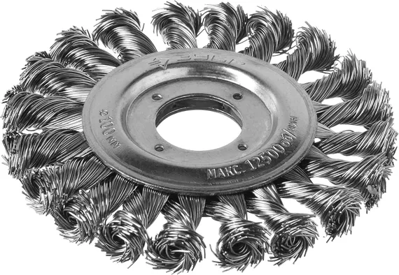 ЗУБР 100 мм, стальная проволоки 0.5 мм, щетка дисковая для УШМ, Профессионал (35190-100)