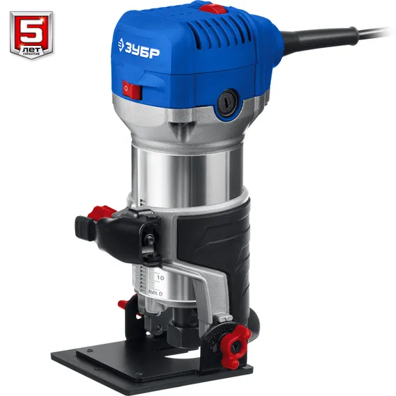 ЗУБР 750 Вт, кромочный фрезер, сумка, 3 основания, Профессионал (ФПК-750Н)