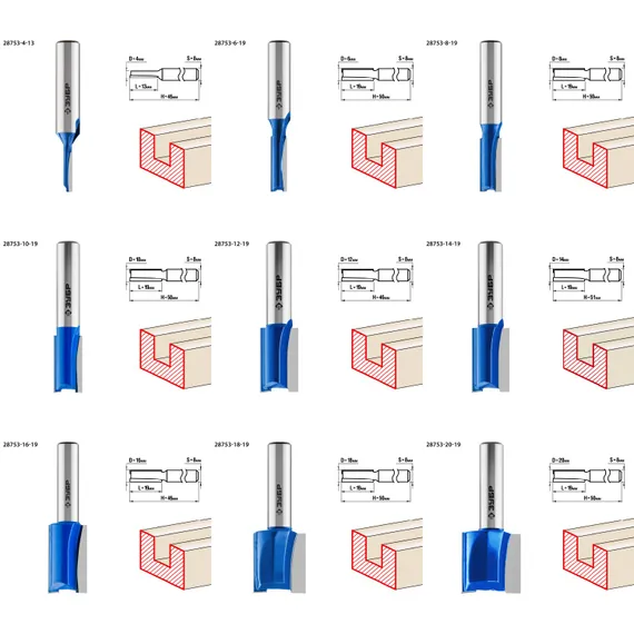 ЗУБР 30 шт, набор профильных фрез по дереву, Профессионал (28796-H30)
