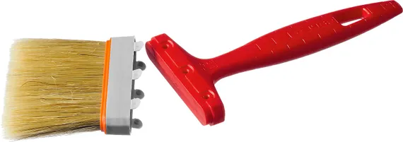 ЗУБР УНИВЕРСАЛ, 75 мм, 3″, светлая натуральная щетина, пластмассовая ручка, все виды ЛКМ, плоская кисть (01015-075)