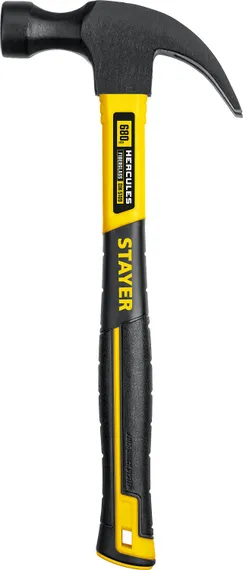 STAYER Fiberglass, 680 г, с фиберглассовой рукояткой, столярный молоток-гвоздодёр, Professional (2026)