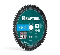 KRAFTOOL Metal Cut 255 х 30 мм, 63Т, диск пильный по металлу и стали (36954-255-30-63)