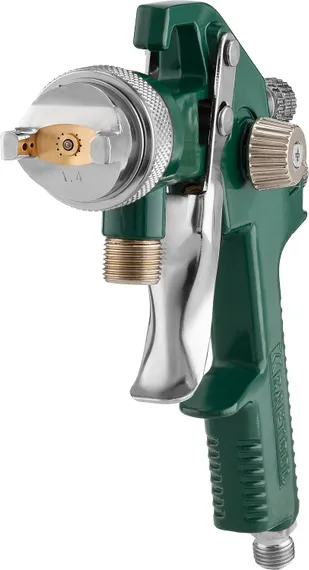 KRAFTOOL AirKraft, HVLP, 1.4мм, пневматический краскопульт с нижним бачком (06520-1.4)