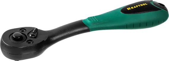 KRAFTOOL 1/4″, 72 зубца, пластиковое покрытие, трещотка для торцовых головок (27796-1/4)