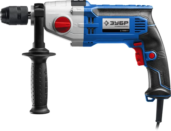 Безударная дрель, ЗУБР 900 Вт, 13 мм, 2-скоростная, мет. корпус, Профессионал (Д-П900-2)