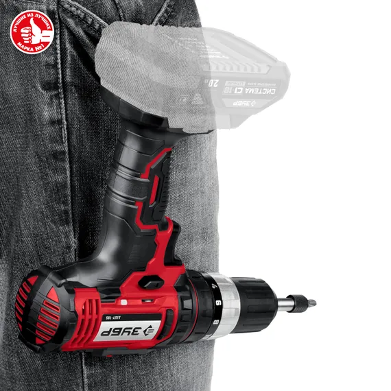 Ударная дрель-шуруповерт, ЗУБР С1-18, 18 В, 40 Н·м, без АКБ,  (ДШУ-185)