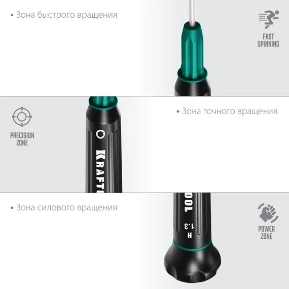 KRAFTOOL Precision, Hex1.3, отвертка для точных работ (25685-1.3)