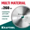 KRAFTOOL Multi Material, 260 х 30 мм, 100Т, пильный диск по алюминию (36953-260-30)