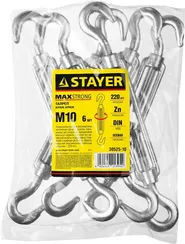 STAYER DIN 1480, М10, 6 шт, талреп крюк-крюк (30525-10)