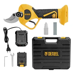 Секатор аккумуляторный, бесщет., CP-40BL, Li-Ion, 20 В, лезвия SK5 Denzel