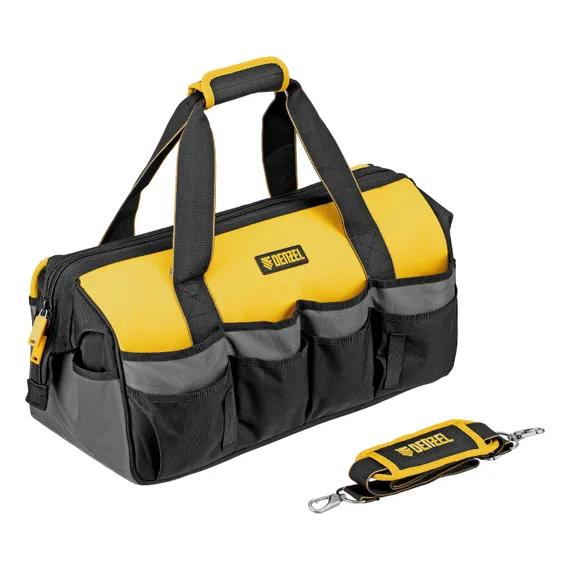 Сумка для инструмента, 500х245х300 мм, 20 карман.,съемный органайз. 10 карман.,наплеч. рем. Denzel