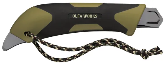 OLFA WORKS FK1 FIELD KNIFE универсальный нож со сменным серрейторным лезвием для сложных материалов (OW-FK1-OD)