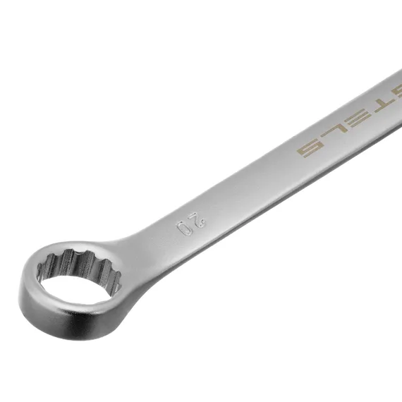 Ключ комбинированный, 20 мм, CrV, матовый хром Stels
