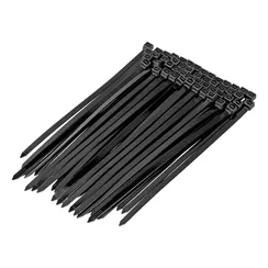 Хомуты, 250 х 8 мм, пластиковые, черные, 100 шт Сибртех