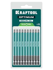 KRAFTOOL OPTIMUM TX 25, 100 мм, 10 шт, биты (26126-25-100-S10)