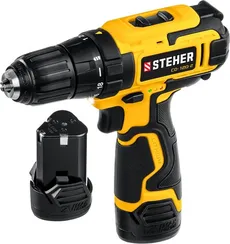 Дрель-шуруповерт, STEHER 12 В, 30 Н·м, 2 АКБ (2 А·ч),  кейс (CD-120-2)