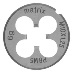 Плашка М10 х 1.25 мм, Р6М5 Matrix