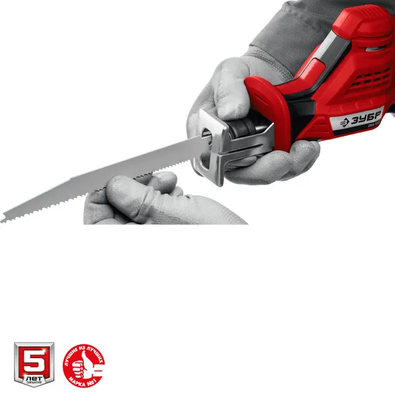 ЗУБР С1-12, 12 В, 80 мм, 2 АКБ (2 А·ч), сабельная пила (СПЛ-125-22)