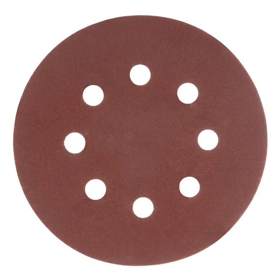 Круг абразивный на ворсовой подложке под "липучку", перфорированный, P 240, 125 мм, 5 шт Matrix