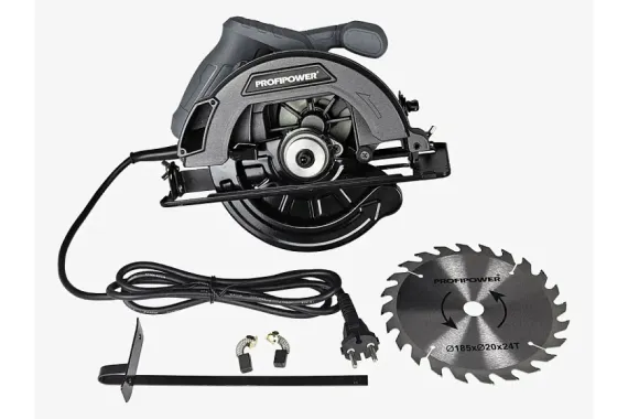Пила циркулярная Profipower ДП-185 (1200Вт, 5500об/мин, диск 185x20мм, пропил 42/60мм, 45) E0265