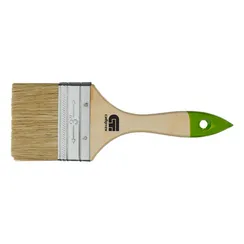Кисть плоская 75 мм, натуральная щетина, деревянная ручка Сибртех