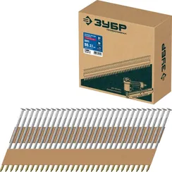 ЗУБР SN21 90 х 3.1 мм, реечные гвозди рифленые оцинкованные, 2010 шт(305396-90)