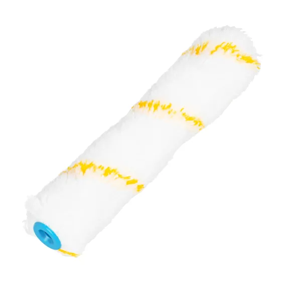 Мини-валик сменный ПОЛИАКРИЛ желтая полоса, 150мм, ворс 12мм, D 16мм, D ручки 6мм MTX