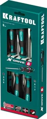 KRAFTOOL Х-Drive-6, 6 шт, набор отверток (250081-H6)