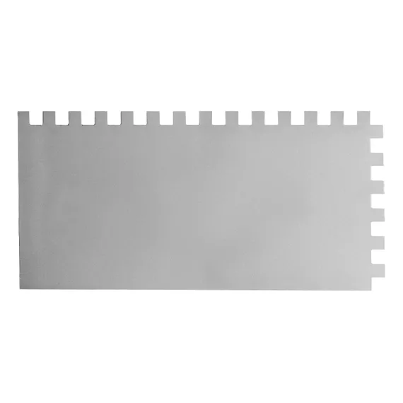 Гладилка из нержавеющей стали, 280 х 130 мм, зеркальная полировка, пластмассовая ручка, зуб 10 х 10 мм Matrix