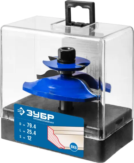 ЗУБР 79.4 x 25.4 мм, хвостовик 12 мм, фреза фигирейная двухсторонняя, Профессионал (28763-79.4)